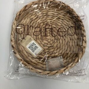 Qrafted by Qatar’s Natural banana bark  Handwoven Tray India